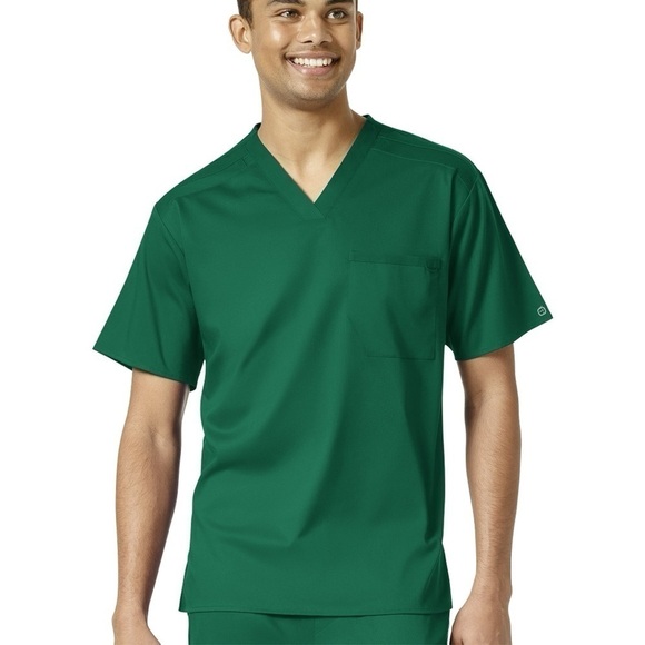 NWT Wonderwink Pro Scrub Top in Hunter Green Size M - Picture 1 of 8